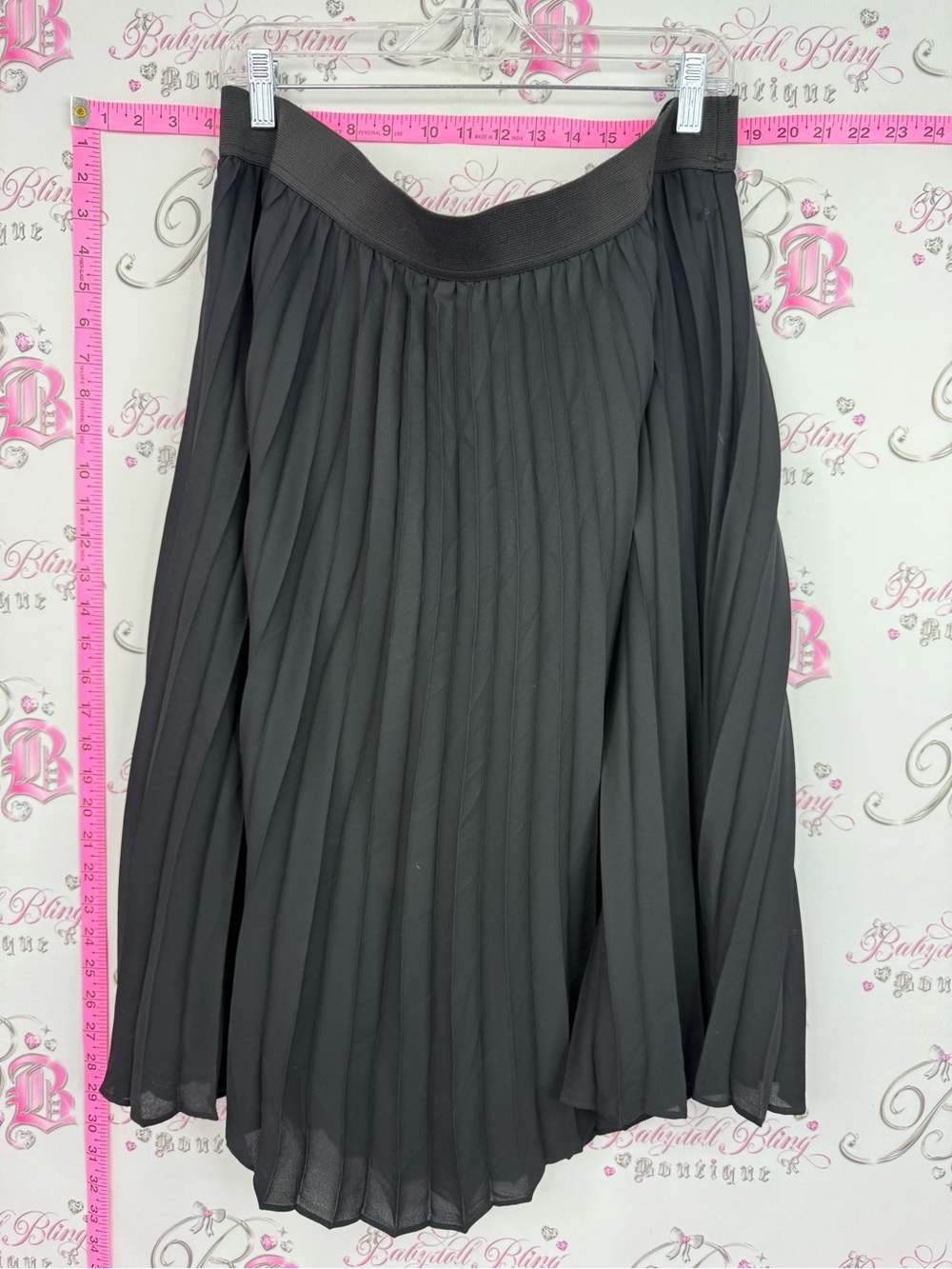 Worthington skirt pleated Black Pleated Chiffon Skirt